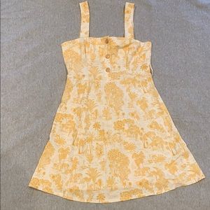 NWT Topshop Yellow and White Printed Summer Dress